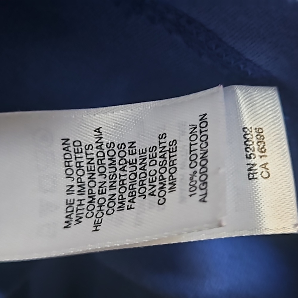 Liz Claiborne Womens Crew Neck Short Sleeve T-Shirt blue cotton - Picture 7 of 7